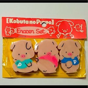 VTG Sanrio 1994 Pippo  Eraser Set  *NEW